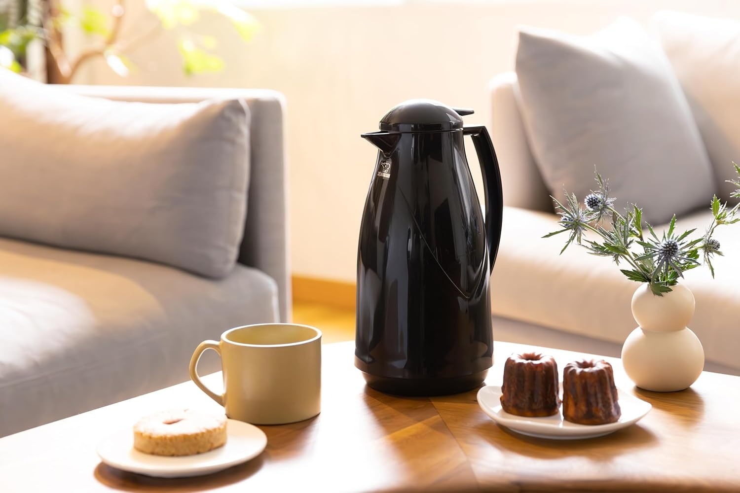 Zojirushi Euro Carafe, 1 Liter, Plastic, White, Made in Japan(Black)