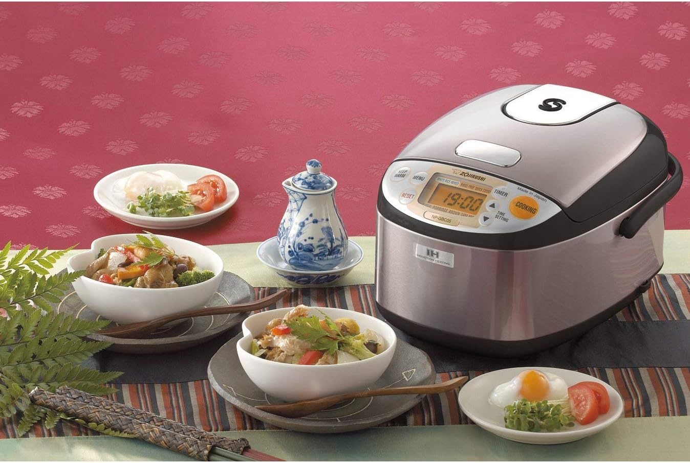 Zojirushi NP-GBC05XT Induction Heating System Rice Cooker and Warmer, 0.54 L, Stainless Dark Brown(Stainless Dark Brown)