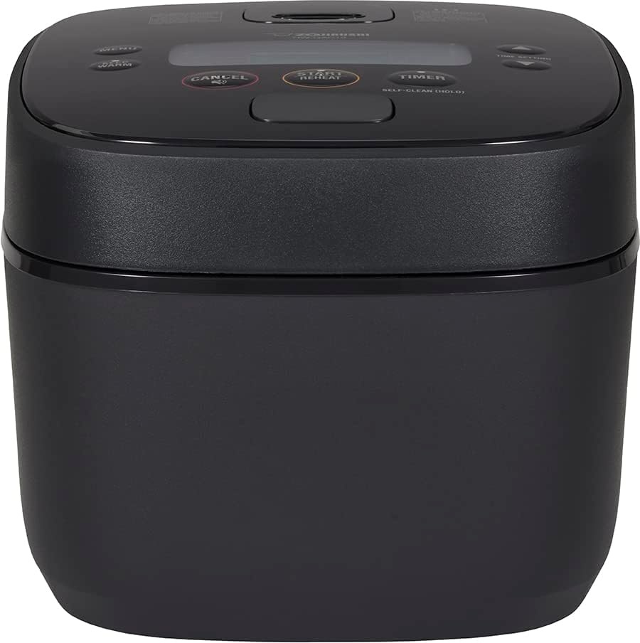 Zojirushi NW-QAC10 5.5-Cup Capacity Flat-Top Induction Cooker and Warmer with Custom Cooking Pan, Double Non-Stick Coating for Easy Clean-Up (Black)(9.25 x 12.25 x 7.88)