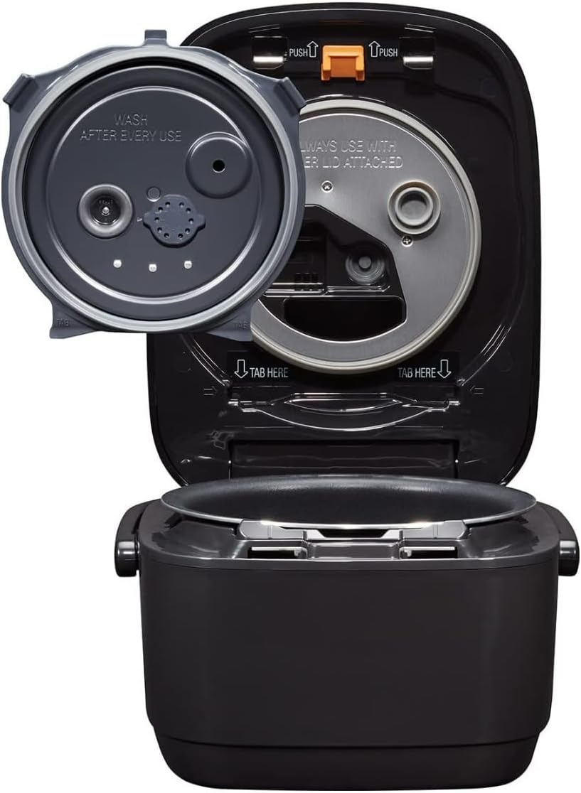 Zojirushi NW-JEC10BA Pressure Induction Heating (IH) Rice Cooker & Warmer, 5.5-Cup, Made in Japan(5.5-Cup)