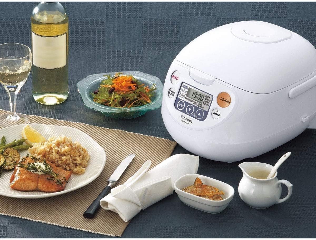 Zojirushi NS-WAC10-WD 5.5-Cup (Uncooked) Micom Rice Cooker and Warmer(White)