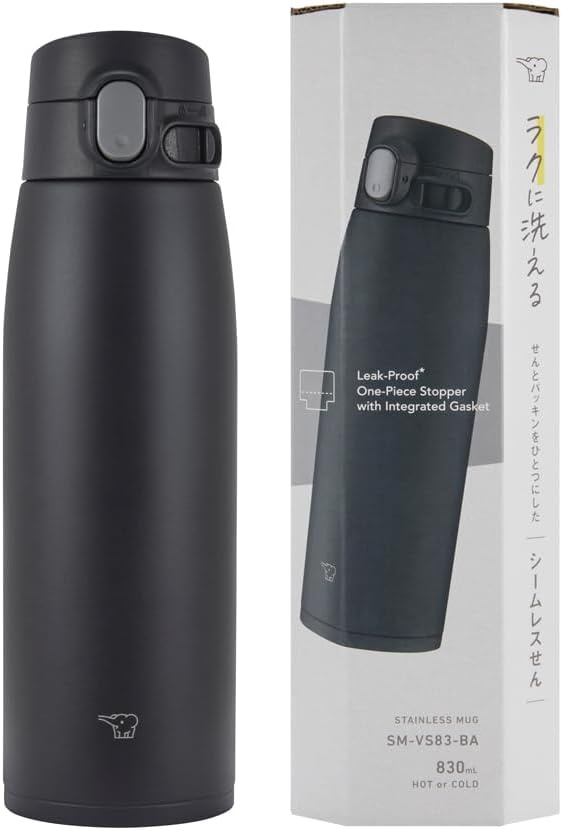 Zojirushi SM-VA60XA Vacuum Bottle 20 Ounce Stainless(Black)