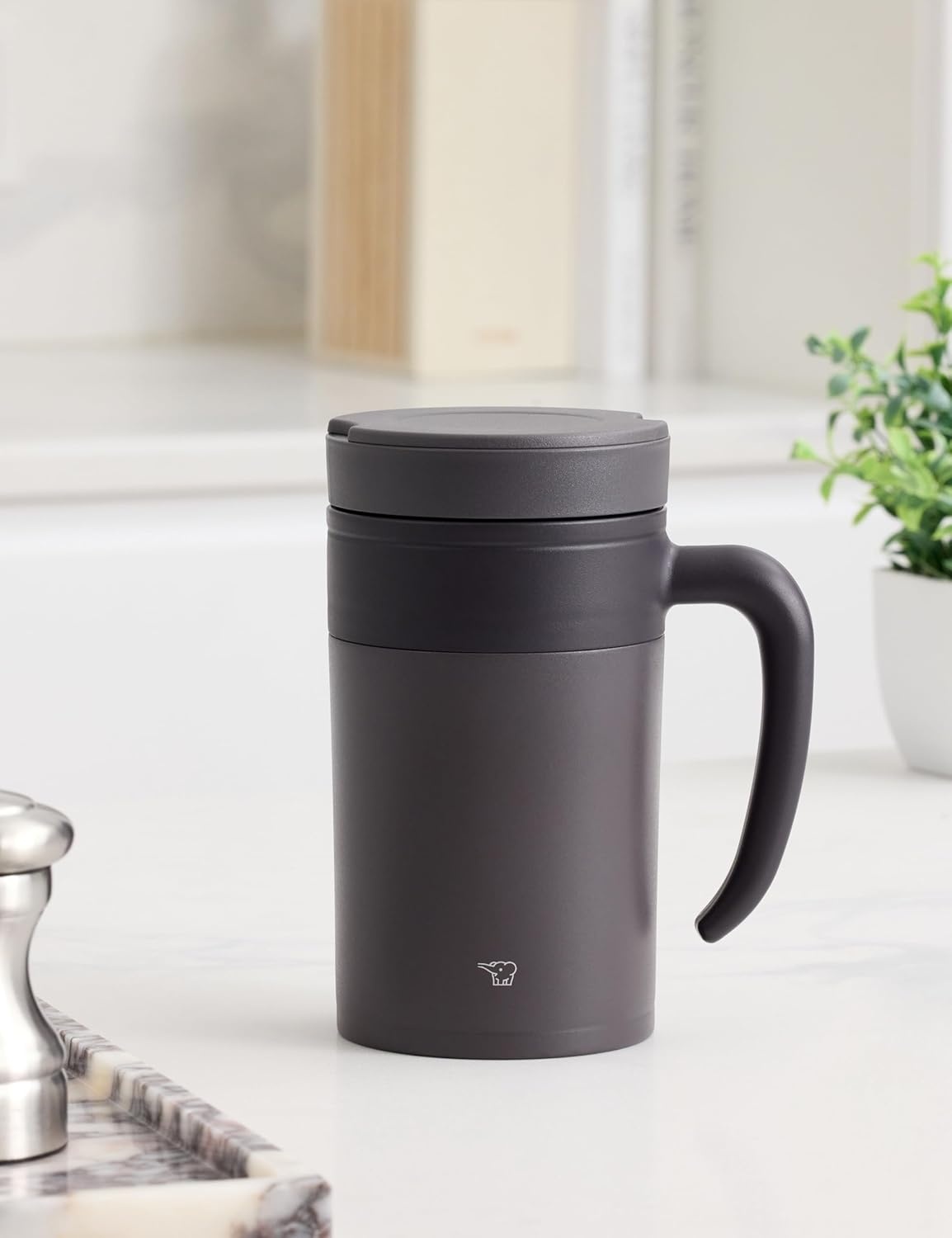 Zojirushi SE-KAE48TA Stainless Tea Tumbler with Handle, 16-Ounce, Brown(Brown)
