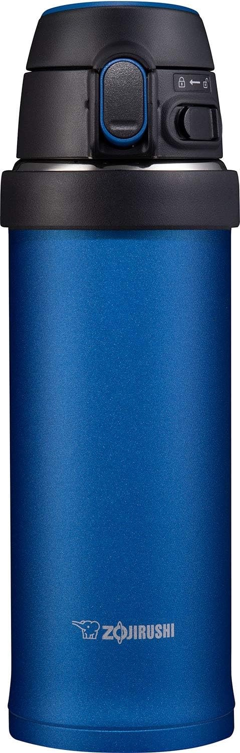 Zojirushi SM-QHE60GK, Flip-and-Go Stainless Mug, 20-Ounce, Teal(Cobalt Blue)