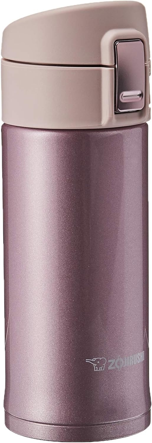 Zojirushi Stainless Steel Mug, 12-Ounce, Smoky Blue(Lavendar Pink)