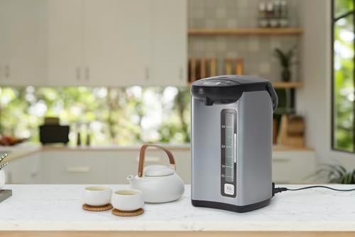 Zojirushi CD-WGC40TS Micom Water Boiler & Warmer 4.0 Liter, Silver Dark Brown, PFAS-free & BPA-free(Silver Dark Brown)