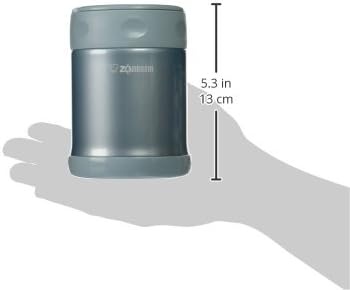 Zojirushi Stainless Steel Food Jar, Medium, Dark Brown(Aqua Blue)